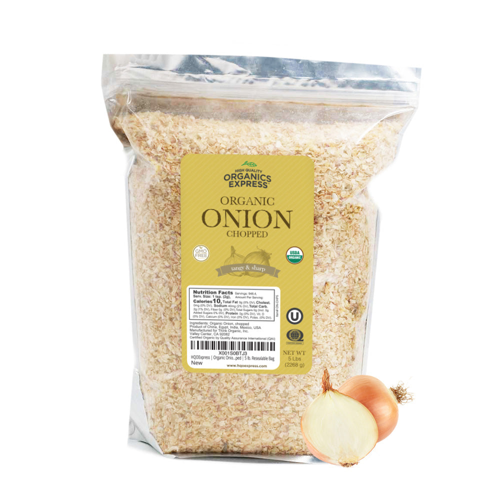 Organic Onion Chopped 5 Lbs