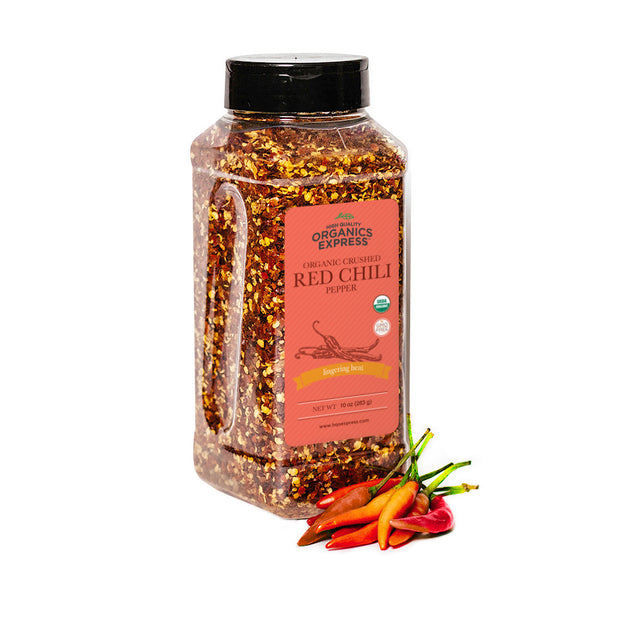 Aromatica Organic Red Chili Pepper Flakes, 11 oz. Organic Quality Non-GMO