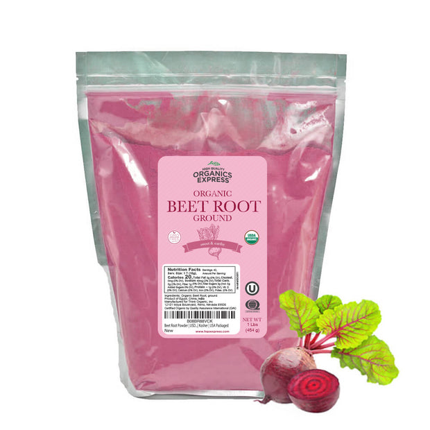 Organic Beet Root Powder Resealable Bag 1 LB