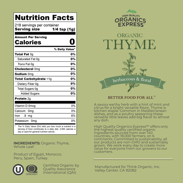 Organic Thyme Leaf